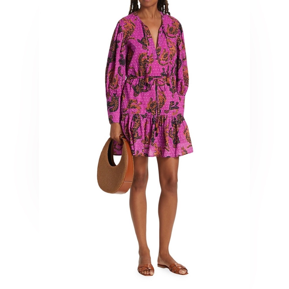 NWT! FARM RIO WILD LEOPARD MINI DRESS, Sz Small